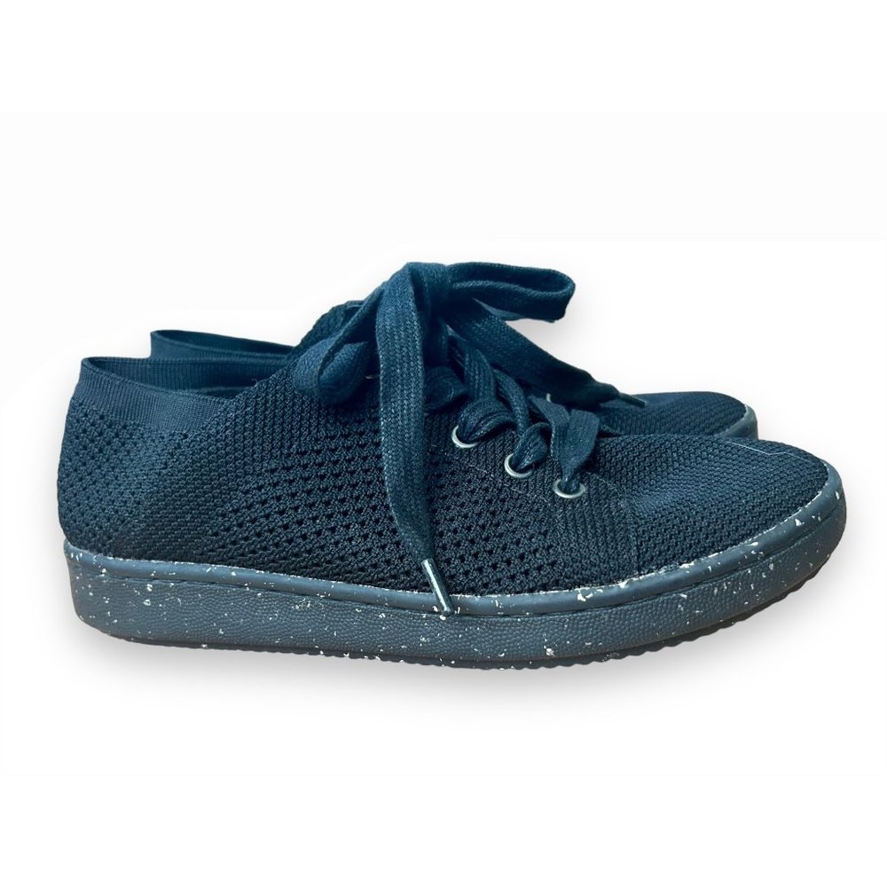 Eileen Fisher Dark Knit Lace-Up Sneakers